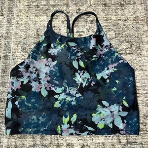 Blue floral Sports bra